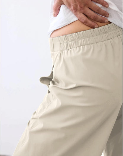 CHECHELLA Womens Barrel Pants Wide Leg High Waisted Ankle Business Work Pants Travel Casual Trousers with Pockets