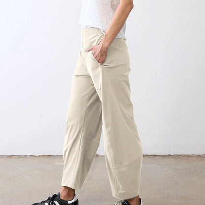 CHECHELLA Womens Barrel Pants Wide Leg High Waisted Ankle Business Work Pants Travel Casual Trousers with Pockets